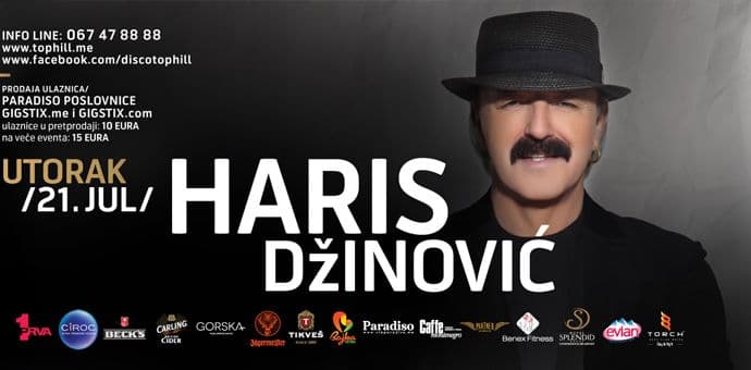 Koncert Harisa Džinovića u utorak u Top Hill-u! Koncert Harisa Džinovića u utorak u Top Hill-u!