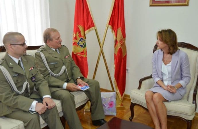 Pejanović Đurišić primila poljske vojne izaslanike  Pejanović Đurišić primila poljske vojne izaslanike