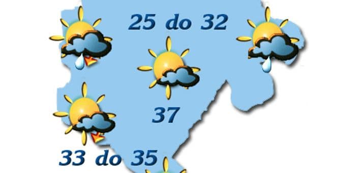 Promjenljivo, temperatura do 37 stepeni Promjenljivo, temperatura do 37 stepeni