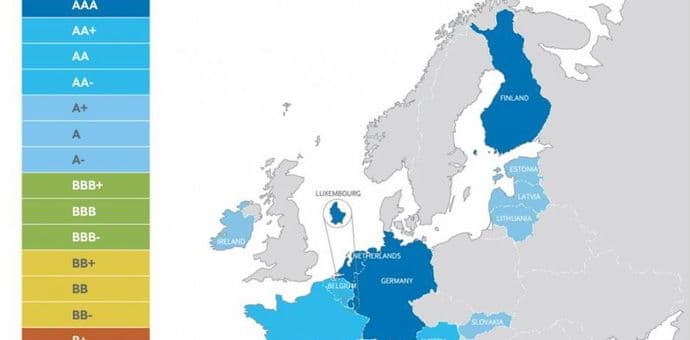 Jaz između sjevera i juga: Mapa dužnika eurozone Jaz između sjevera i juga: Mapa dužnika eurozone