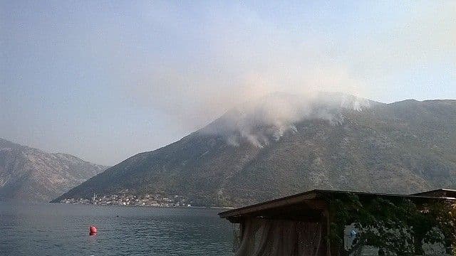 VATRA PRIJETI ŠUMI: I dalje gori brdo iznad Perasta VATRA PRIJETI ŠUMI: I dalje gori brdo iznad Perasta