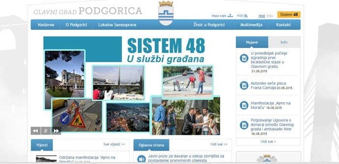 Sajtovi opština na latinici, šest i na ćirilici Sajtovi opština na latinici, šest i na ćirilici