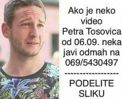 DA LI STE GA VIDJELI? Petar Tosović nestao nakon nesreće DA LI STE GA VIDJELI? Petar Tosović nestao nakon nesreće