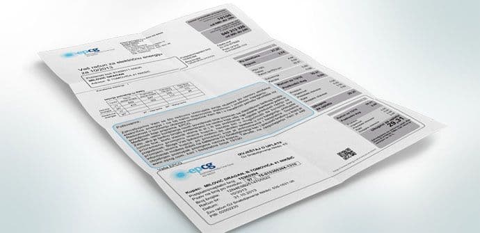 Prosječan decembarski račun za struju 39,61 eura Prosječan decembarski račun za struju 39,61 eura