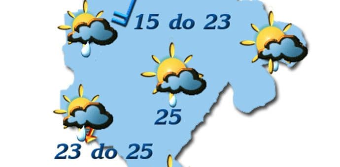 Danas promjenljivo, mjestimično kiša  Danas promjenljivo, mjestimično kiša