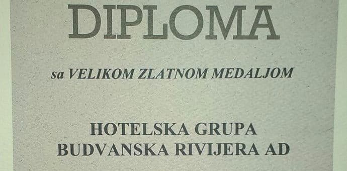 HG “Budvanska rivijera” dobitnik priznanja u Novom Sadu HG “Budvanska rivijera” dobitnik priznanja u Novom Sadu