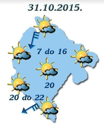 Danas sunčano i vjetrovito, do 22 stepena Danas sunčano i vjetrovito, do 22 stepena