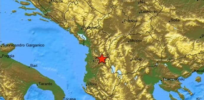 Zemljotres jačine 3,8 Rihtera pogodio Albaniju Zemljotres jačine 3,8 Rihtera pogodio Albaniju