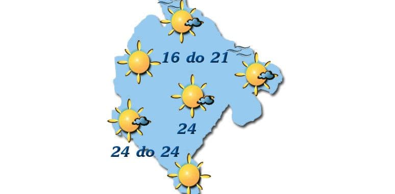 ZHMSCG: I sjutra sunčano, od četvrtka hladnije ZHMSCG: I sjutra sunčano, od četvrtka hladnije