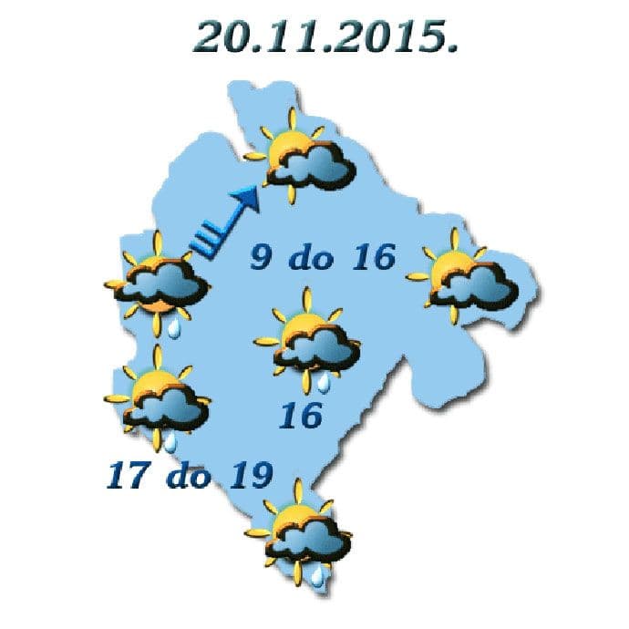 Meteo: Sjutra tokom dana suvo, krajem dana ponegdje kiša Meteo: Sjutra tokom dana suvo, krajem dana ponegdje kiša