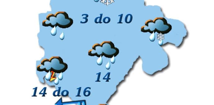 Danas kiša, na sjeveru snijeg Danas kiša, na sjeveru snijeg