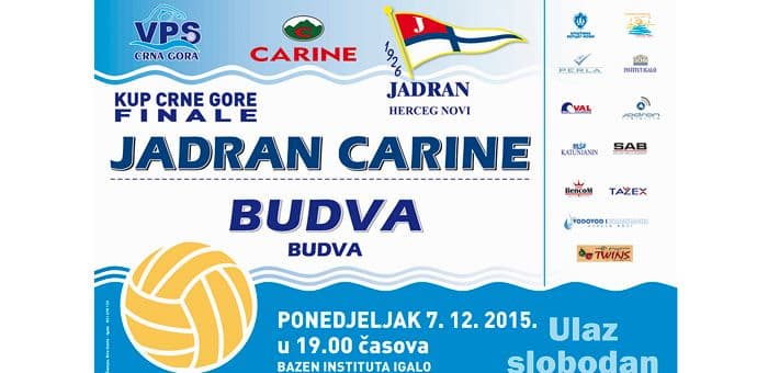 KUP CG: Besplatan ulaz za utakmicu Jadran - Budva KUP CG: Besplatan ulaz za utakmicu Jadran - Budva