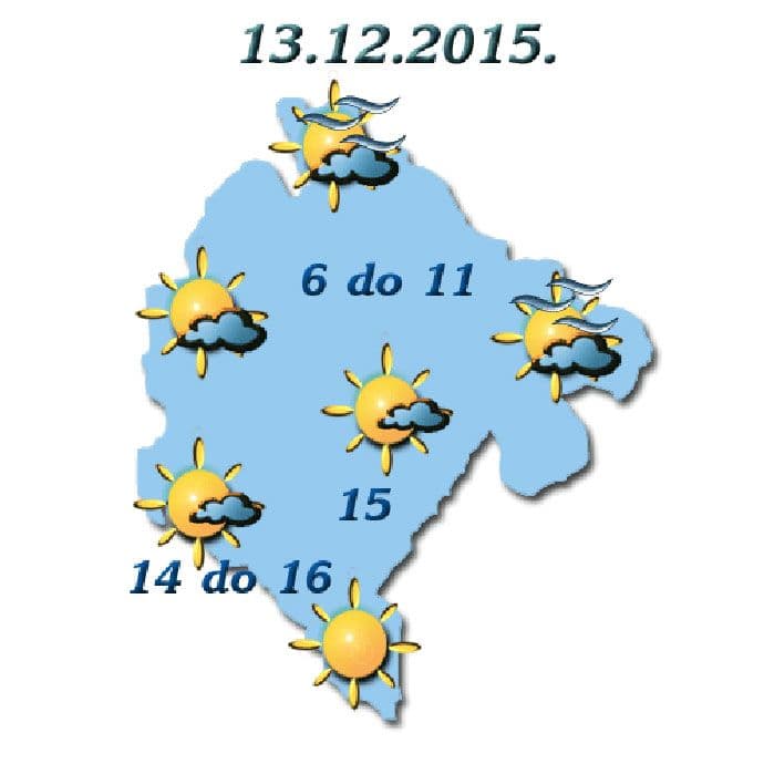 Sjutra sunčano, do 16 stepeni Sjutra sunčano, do 16 stepeni
