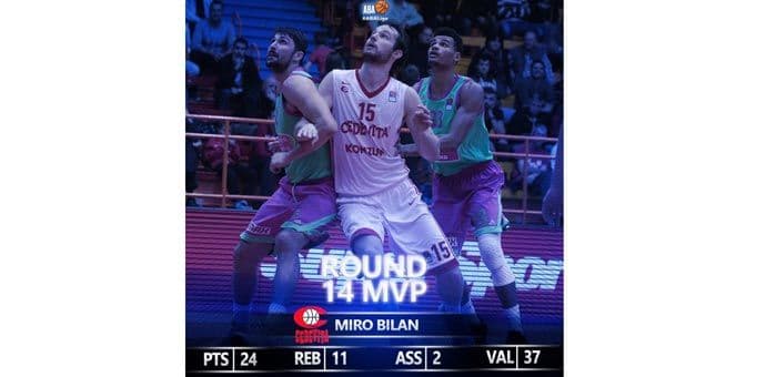 ABA: Bilan MVP, Ivanović najbolji asistent ABA: Bilan MVP, Ivanović najbolji asistent