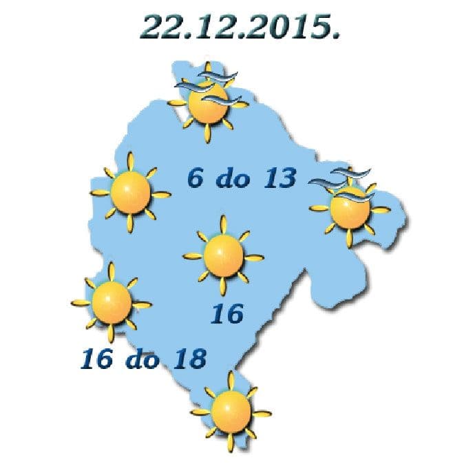 Sjutra pretežno sunčano, do 18 stepeni Sjutra pretežno sunčano, do 18 stepeni