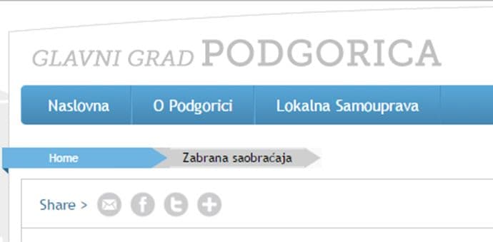 Zabrana saobraćaja u Podgorici Zabrana saobraćaja u Podgorici
