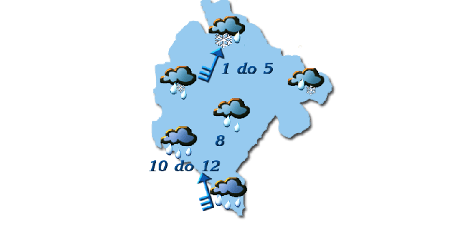 Do petka kiša, grmljavina, na planinama snijeg Do petka kiša, grmljavina, na planinama snijeg
