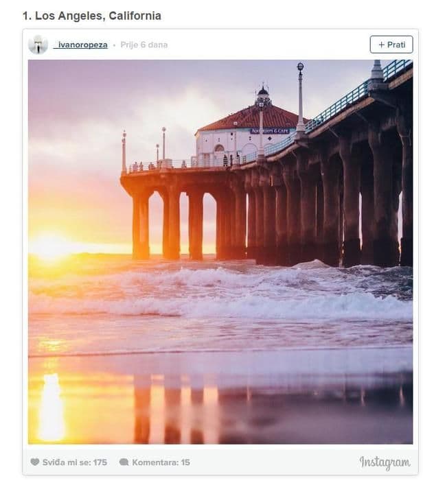 Instagram: 20 gradova s najviše fotografisanim zalaskom Sunca Instagram: 20 gradova s najviše fotografisanim zalaskom Sunca