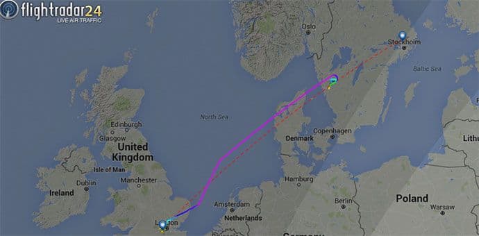 Uzbuna zbog bombe na letu London - Stokholm Uzbuna zbog bombe na letu London - Stokholm