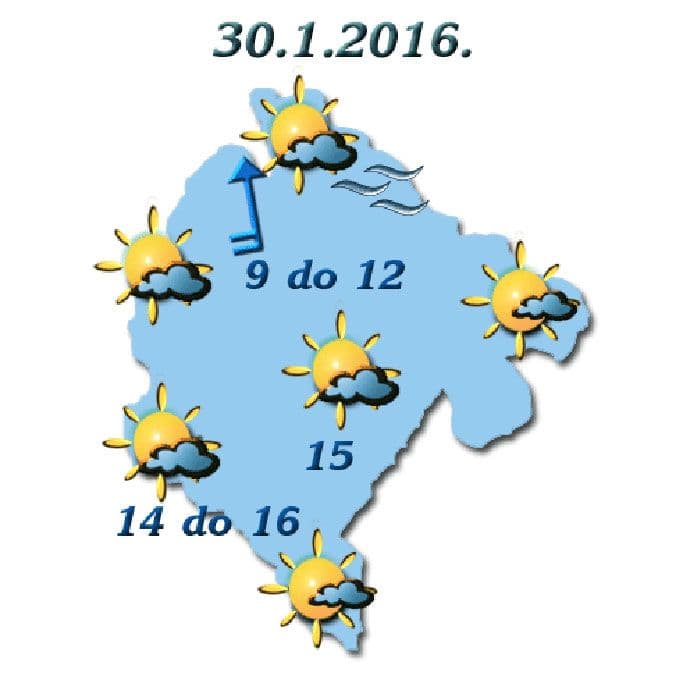Sjutra oblačno, do 16 stepeni Sjutra oblačno, do 16 stepeni