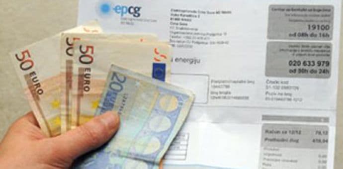 EPCG: Prosječan januarski račun za struju 41,9 eura EPCG: Prosječan januarski račun za struju 41,9 eura