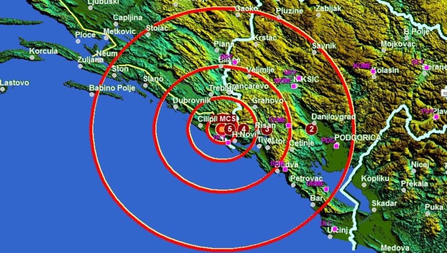 Sinoć zemljotres srednje jačine kod Herceg Novog Sinoć zemljotres srednje jačine kod Herceg Novog