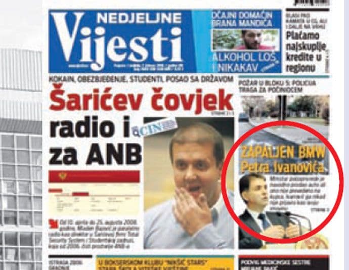 Ministar tužio Dejli pres i novinara Vijesti: Ivanović traži 20.000 eura za duševne bolove Ministar tužio Dejli pres i novinara Vijesti: Ivanović traži 20.000 eura za duševne bolove