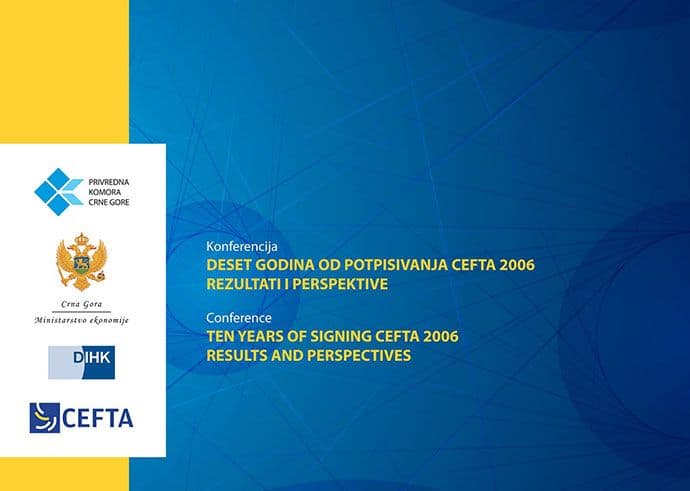 Konferencija povodom decenije CEFTA sporazuma u srijedu u Podgorici Konferencija povodom decenije CEFTA sporazuma u srijedu u Podgorici