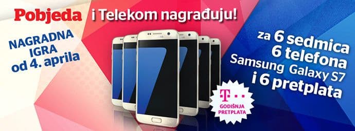 Uskoro nagradna igra "Pobjede": Čitaocima šest Samsunga S7 sa godišnjim pretplatama Uskoro nagradna igra "Pobjede": Čitaocima šest Samsunga S7 sa godišnjim pretplatama