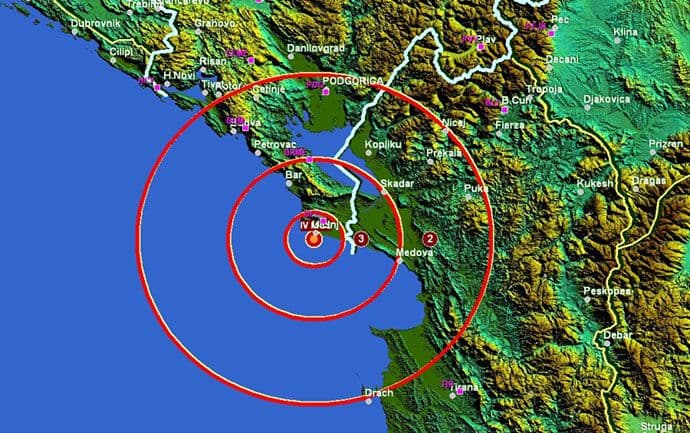 ZHMSCG: Zemljotres od 3,2 stepena Rihtera s epicentrom u okolini Ulcinja ZHMSCG: Zemljotres od 3,2 stepena Rihtera s epicentrom u okolini Ulcinja