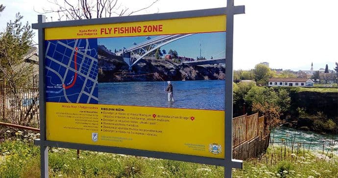 Postavljene info table na "flaj fišing" zonama Morače i Cijevne Postavljene info table na "flaj fišing" zonama Morače i Cijevne