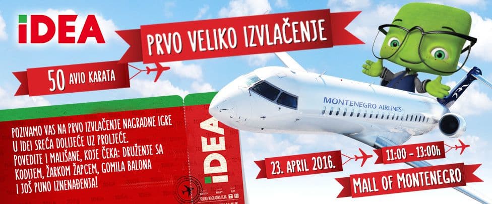 IDEA nagrađuje potrošače sa 50 avionskih karata IDEA nagrađuje potrošače sa 50 avionskih karata
