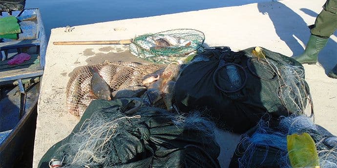 Zaplijenjeno 100 ribarskih mreža Zaplijenjeno 100 ribarskih mreža