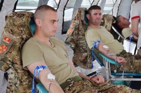 Oko 60 pripadnika VCG dalo krv Oko 60 pripadnika VCG dalo krv