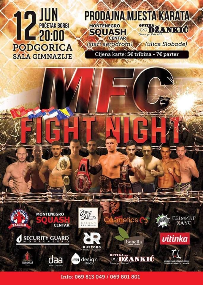 MMA spektakl u Podgorici: U sali Gimnazije radiće najbolji borci regiona MMA spektakl u Podgorici: U sali Gimnazije radiće najbolji borci regiona