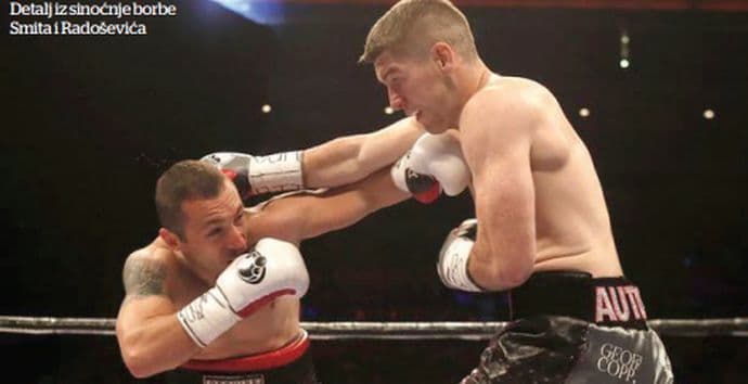 Radošević prekidom u drugoj rundi poražen u meču za titulu šampiona svijeta Radošević prekidom u drugoj rundi poražen u meču za titulu šampiona svijeta