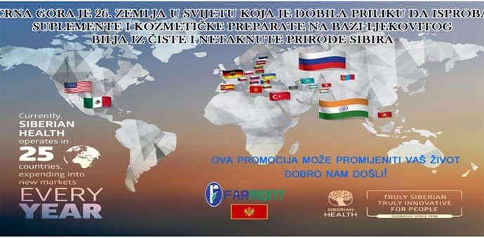 „Siberian Health“ otvara predstavništvo u Podgorici „Siberian Health“ otvara predstavništvo u Podgorici