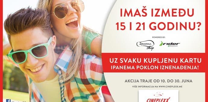 LJETNJA AKCIJA ZA MLADE U CINEPLEXXU: Početak raspusta uz filmske hitove i poklon vaučere! LJETNJA AKCIJA ZA MLADE U CINEPLEXXU: Početak raspusta uz filmske hitove i poklon vaučere!