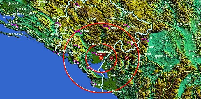 Podgorica: Slabiji zemljotres sjeverno od Podhuma Podgorica: Slabiji zemljotres sjeverno od Podhuma