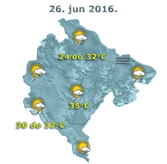 Sjutra veoma toplo i povremeno sparno Sjutra veoma toplo i povremeno sparno