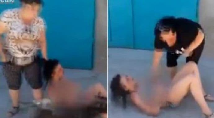 Uhvatila muža u prevari, ljubavnicu pretukla i javno osramotila (Video) Uhvatila muža u prevari, ljubavnicu pretukla i javno osramotila (Video)