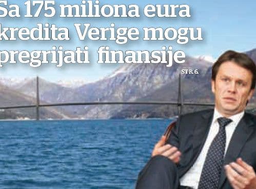 MF: Sa 175 miliona eura kredita Verige mogu pregrijati finansije MF: Sa 175 miliona eura kredita Verige mogu pregrijati finansije