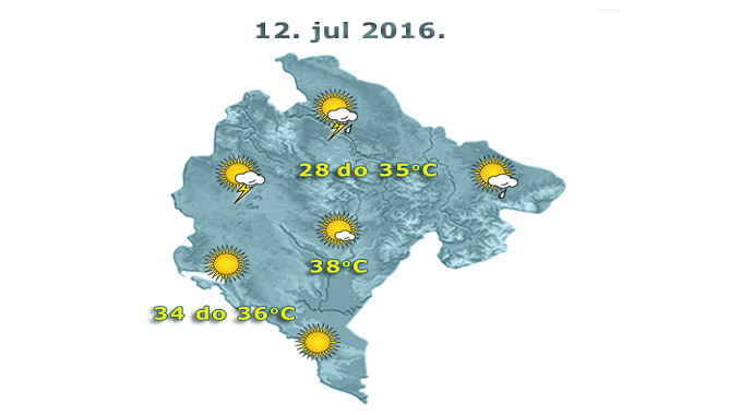 Vremenska prognoza za danas i sjutra Vremenska prognoza za danas i sjutra