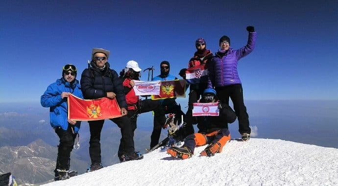 Visokogorci Crne Gore četvrti put na najvišem vrhu Evrope Visokogorci Crne Gore četvrti put na najvišem vrhu Evrope