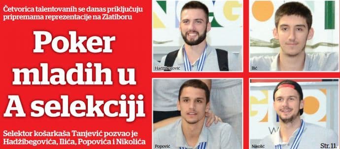 Poker mladih u A selekciji Poker mladih u A selekciji