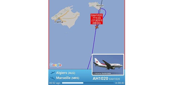 „Nestali“ avion sletio u Alžir „Nestali“ avion sletio u Alžir