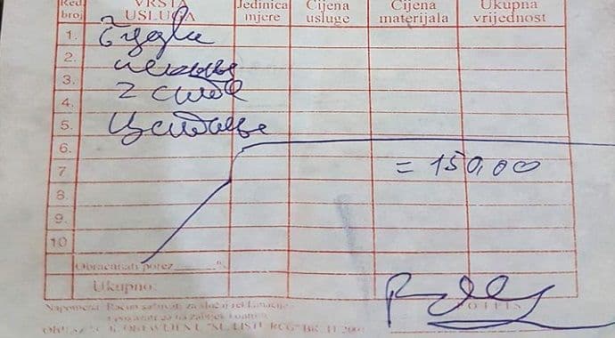 Novo divljanje budvanskih taksista: Ručno ispisan račun od 150 eura Novo divljanje budvanskih taksista: Ručno ispisan račun od 150 eura