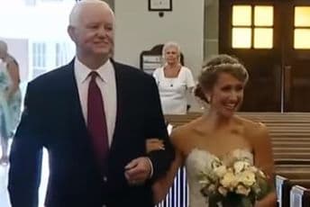 VIDEO: Vjenčanje koje je dirnulo svijet - do oltara je pratio čovjek koji nosi srce njenog tate