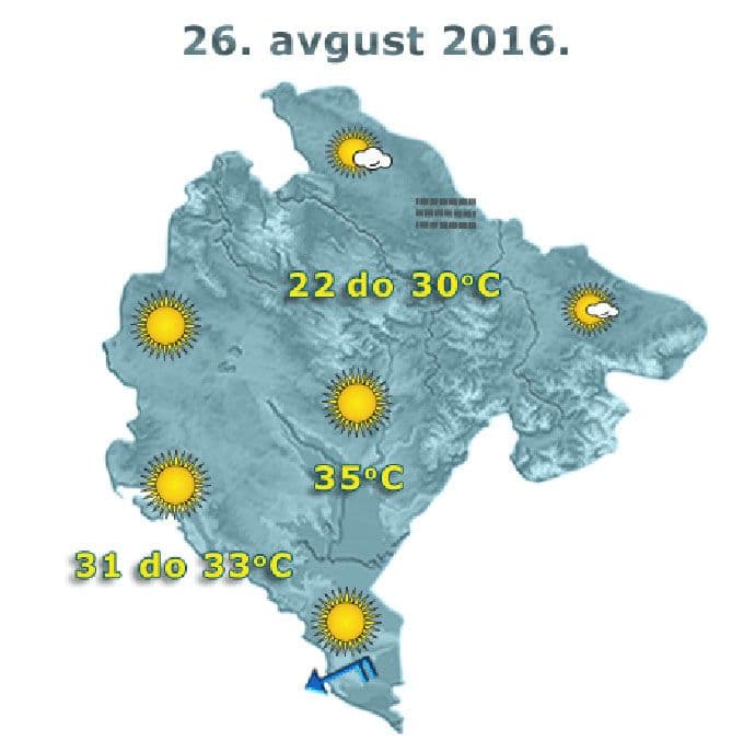 Sjutra sunčano, do 35 stepeni Sjutra sunčano, do 35 stepeni