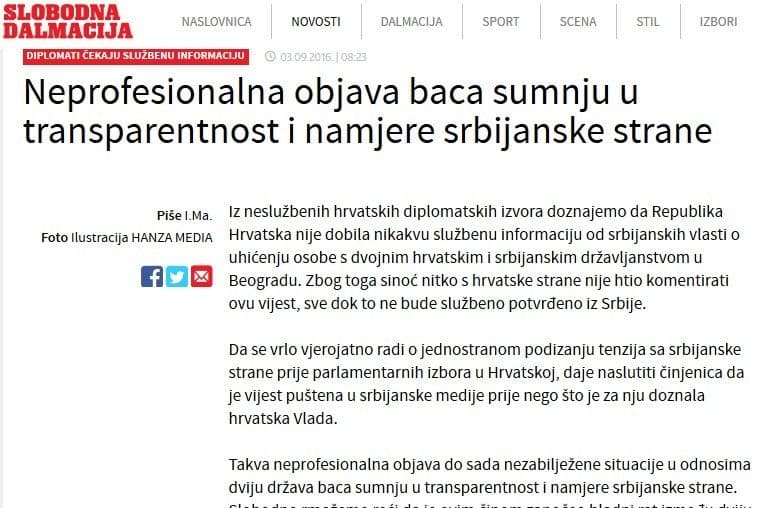 Početak hladnog rata Srbije i Hrvatske? Početak hladnog rata Srbije i Hrvatske?